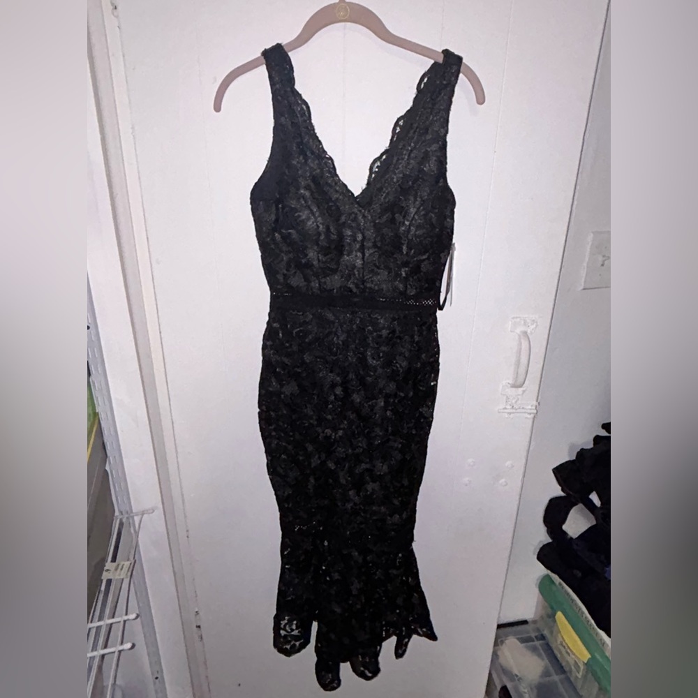 Black lace dress